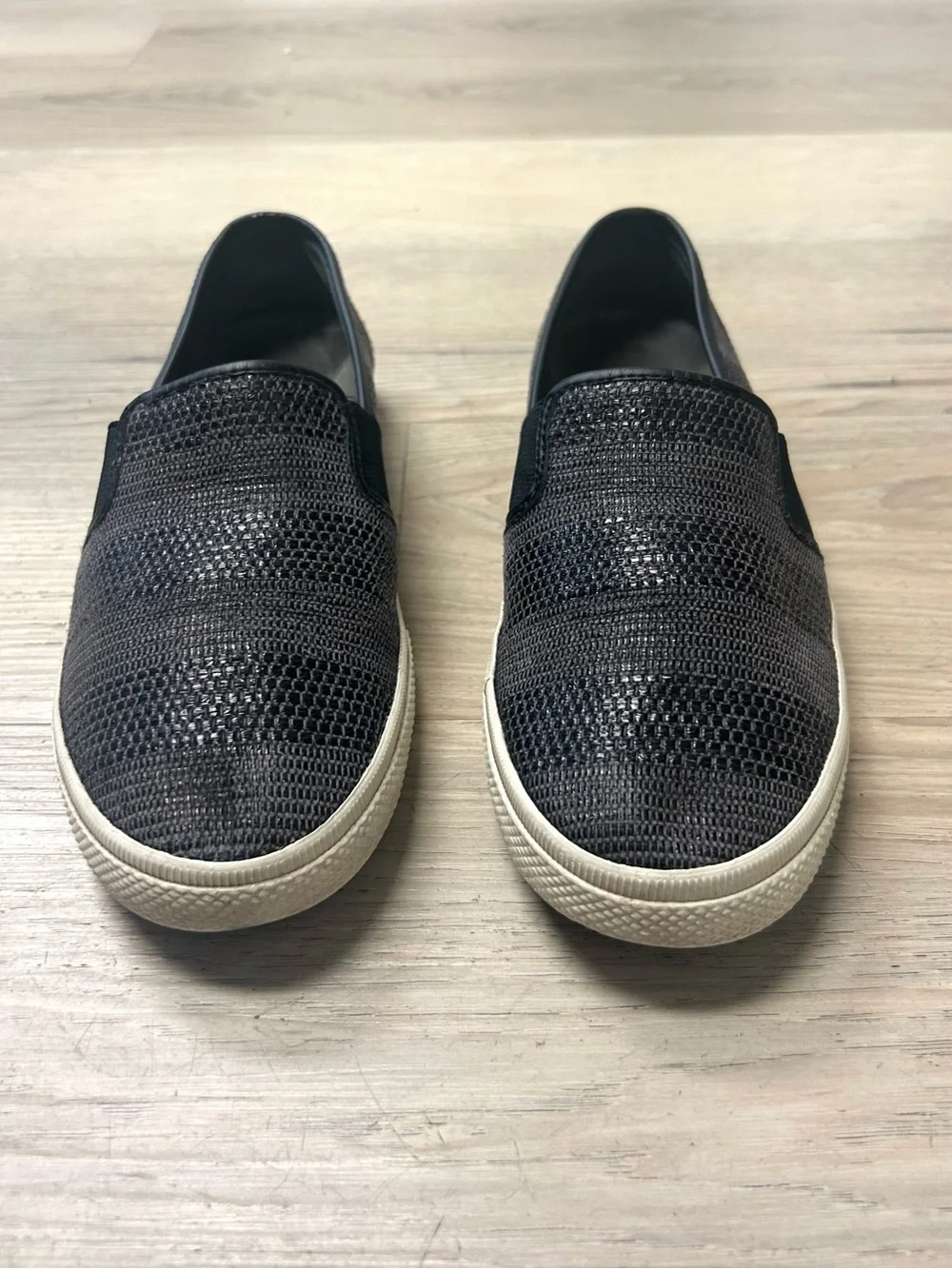 Ralph Lauren Shoes Womens 8.5B Jinny Slip On Flats Sneakers Black Casual Comfort